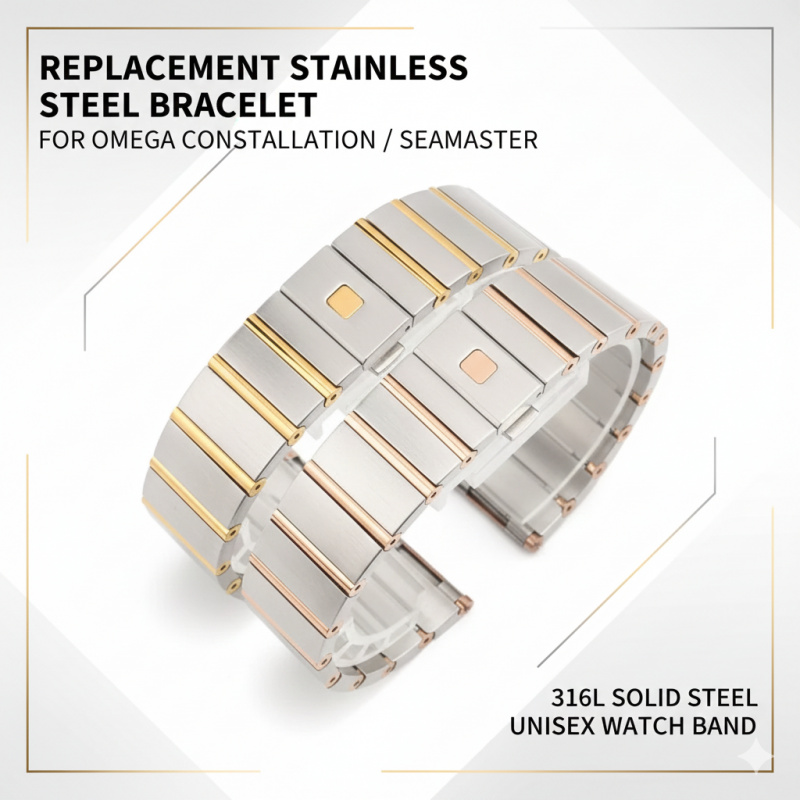 Omega Watch Constellation - Tali Baja Pengganti 23mm 25mm untuk