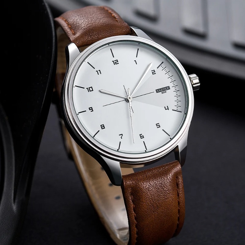 Jam Tangan Pria YAZOLE, Jam Ta - Leather Watch Band Men ulasan dan harga